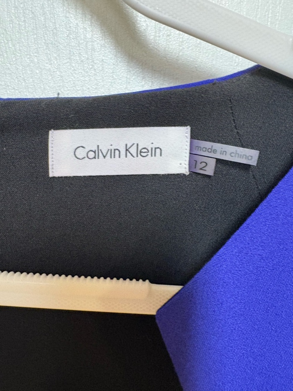 Calvin Klein Blue Cap Sleeve Sheath Dress - Picture 2 of 5